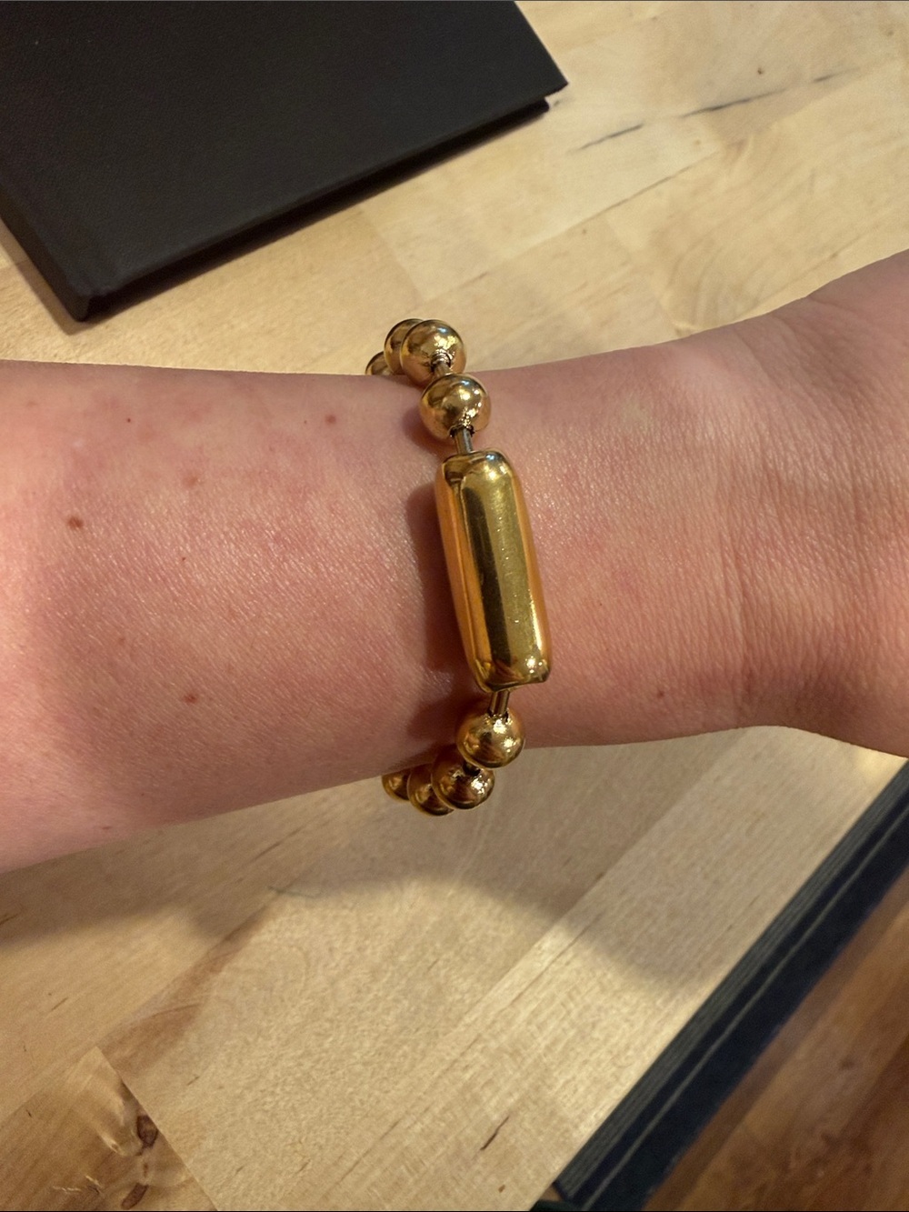 Plunder Gold Beaded Connector Bracelet Ring - Picture 4 of 6